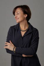 Колье Твин 2 ряда бензинового жемчуга и цепь ролло, оттенок золото