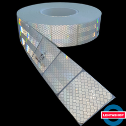 Белая сегментированная светоотражающая лента 104R для контурной маркировки 50 мм х 10 м