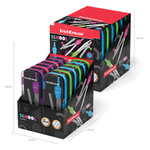 Циркуль ERICH KRAUSE "School", с карандашом, 123 мм, футляр, ассорти, дисплей, 45026