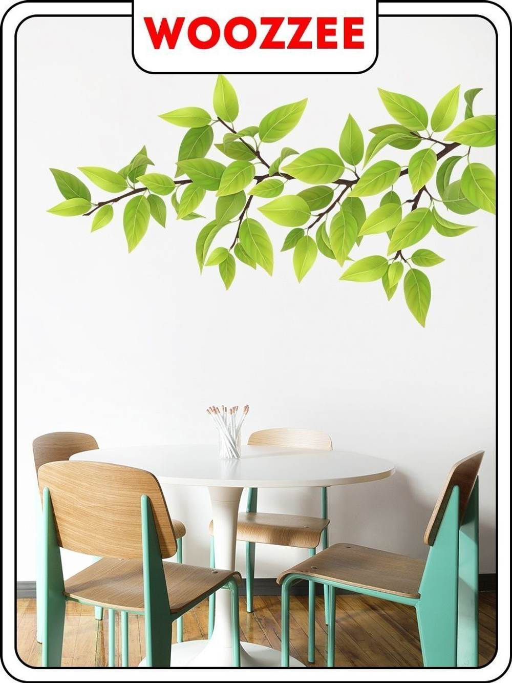 Наклейка декоративная "Зеленая ветка"