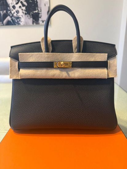 Сумка Hermes Birkin 25 Black Togo Gold Hardware 