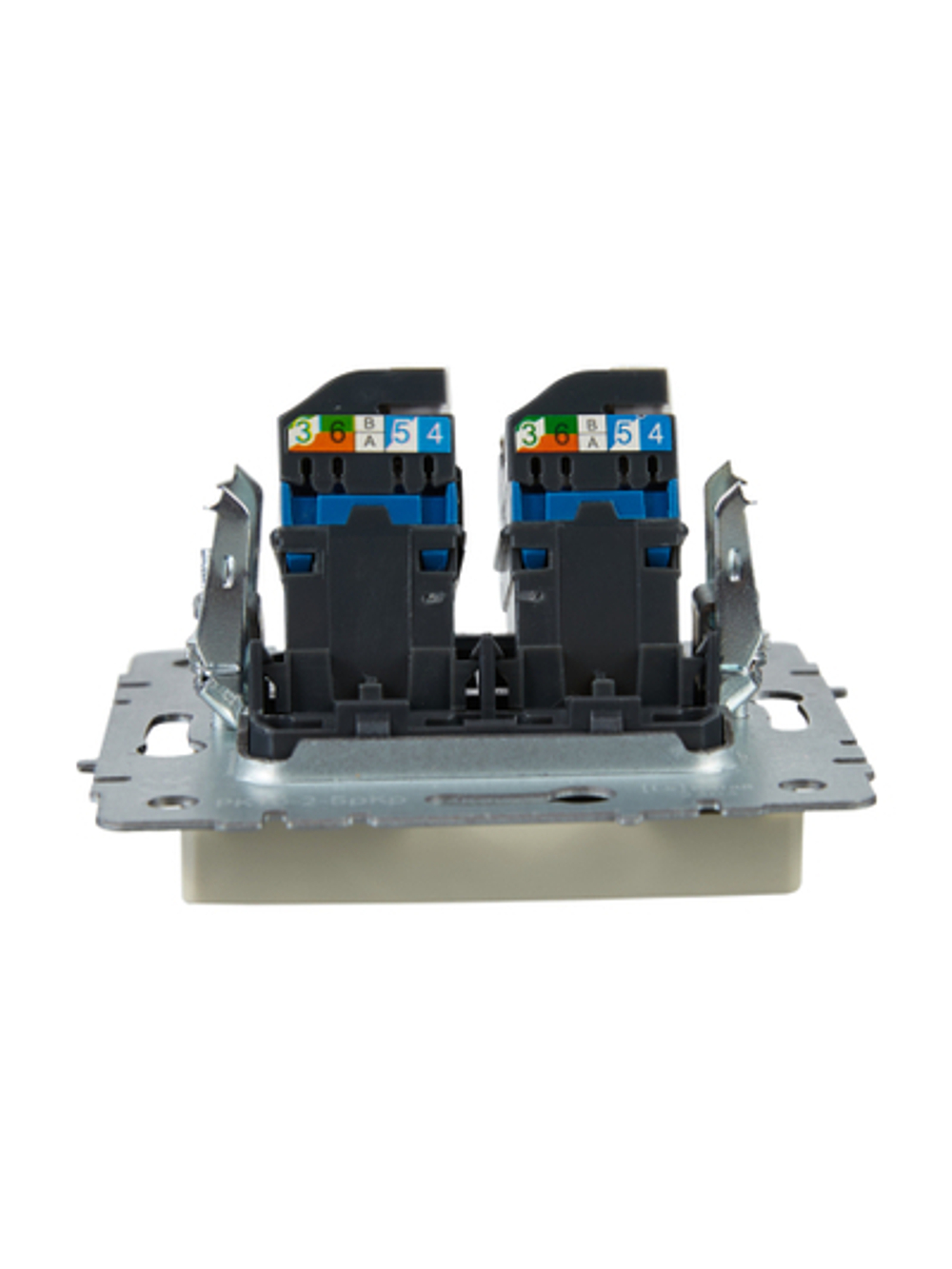 BRITE Розетка компьютерная двойная RJ45 кат.6 РК11-2-БрКр бежевый IEK