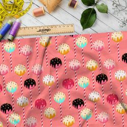 Ткань габардин аппетитные леденцы с посыпкой