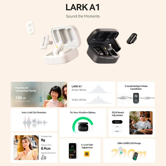 Hollyland Lark A1 Mini Duo USB-C Space Gray
