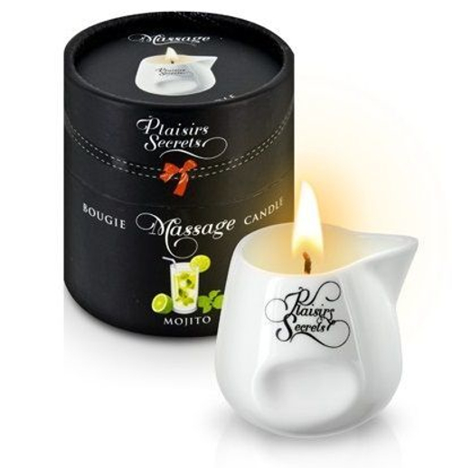 Массажная свеча Plaisir Secret Mojito, аромат мохито, 80 мл