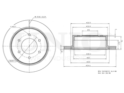 Диск тормозной задний UNIO BRD-20144