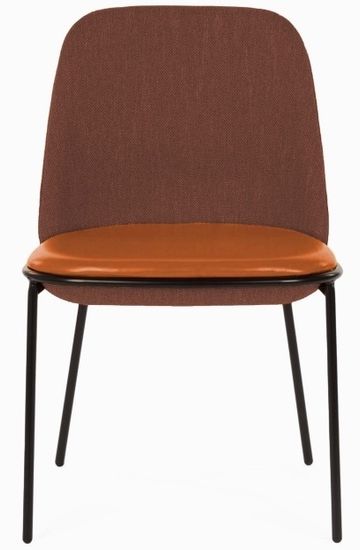 Стул Embrace терракотовая ткань и коричневая экокожа