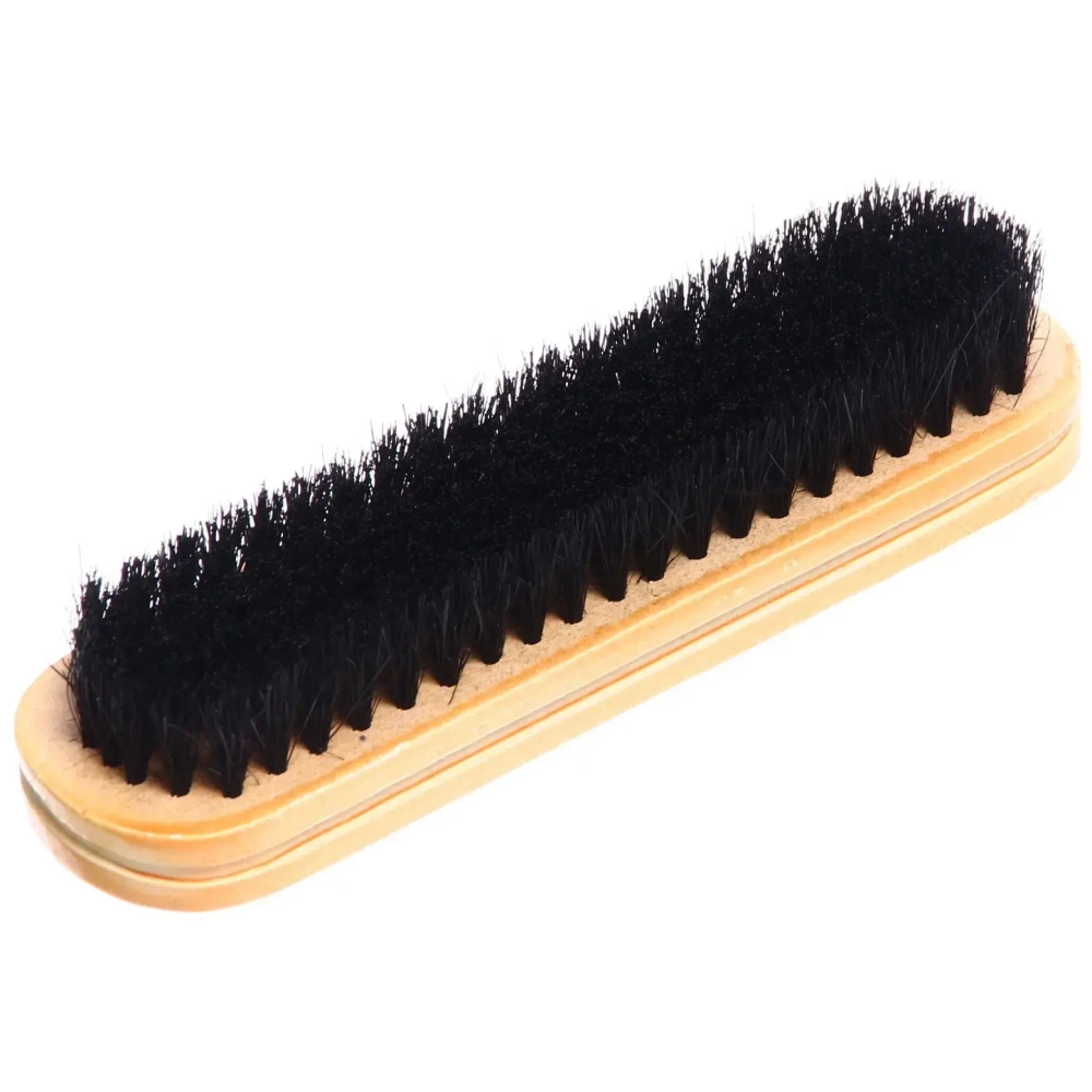 Щетка для обуви деревянная с натуральным ворсом «Нужная», цвет терракотовый, 16,5см