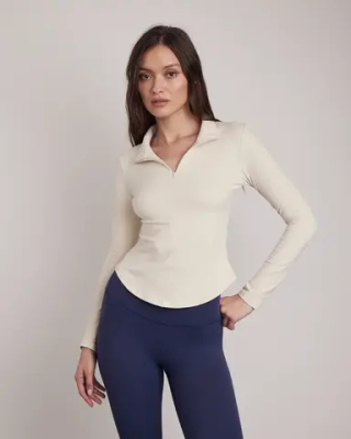 Лонгслив Reform Zip Longsleeve in Ivory