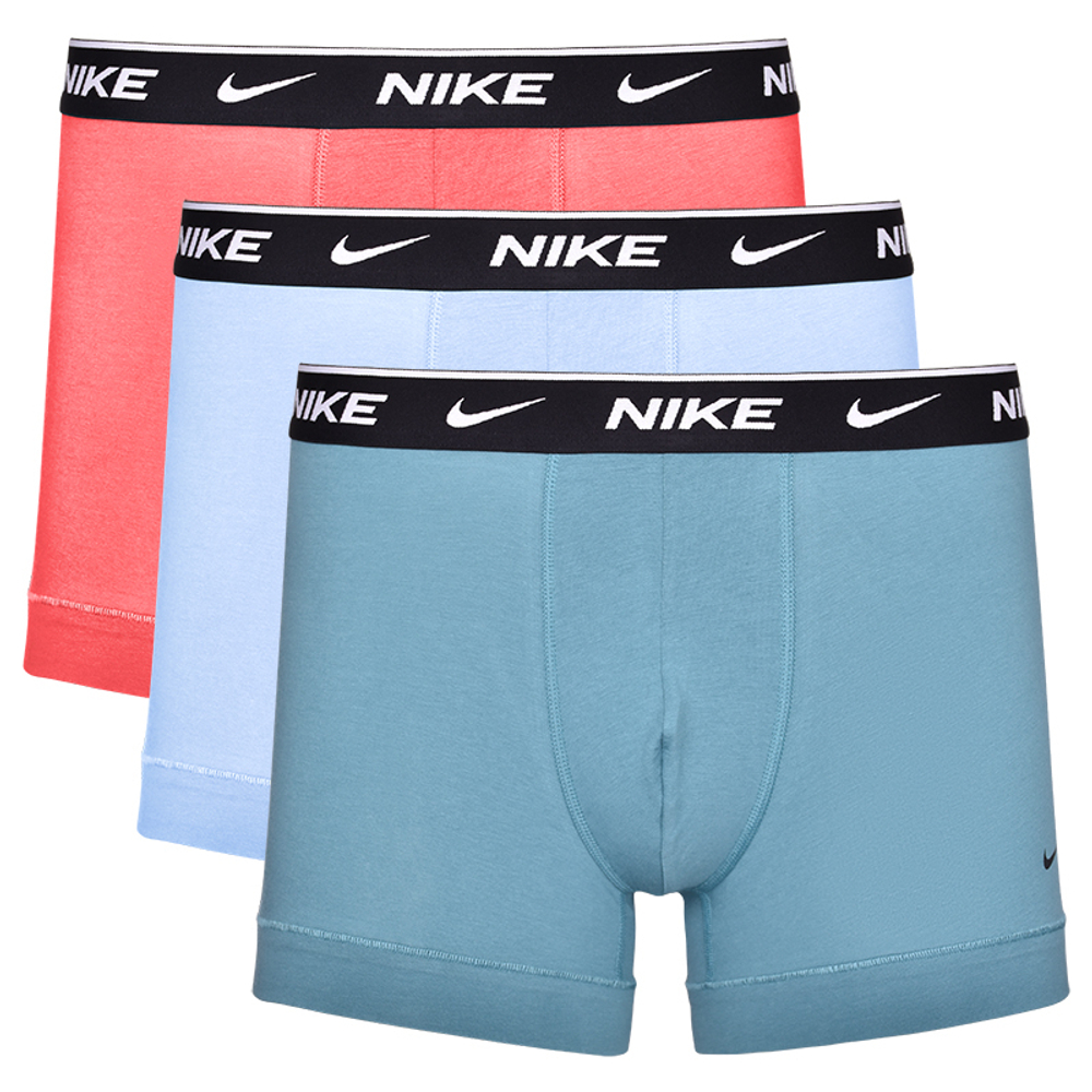 Боксерки теннисные Nike Everyday Cotton Stretch Trunk 3P - team red/wolf grey/obsidian