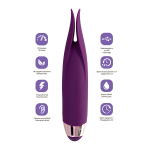 Фиолетовый клиторальный вибростимулятор 18,5см ToyFa L'Eroina Flo 561022