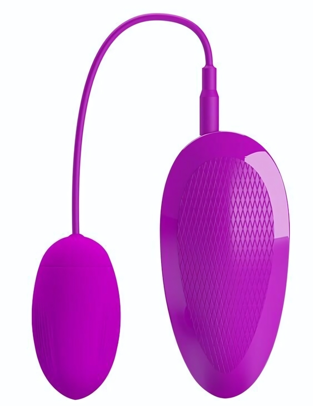Лиловое виброяйцо с удобным пультом управления вибрацией (Цвет: лиловый)