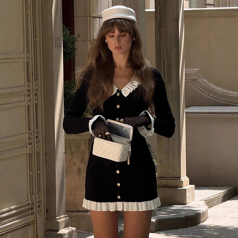 Платье трикотажное Inkdrop, Черное