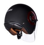 Шлем SMK RETRO JET, цвет черный/красный, матовый (XL)