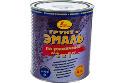 Грунт-эмаль на ржавчину 3 в 1 Новбытхим белая 3 л