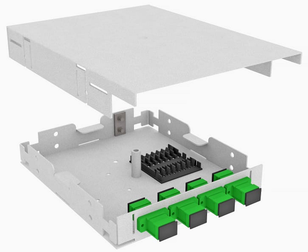 Кросс оптический настенный  TopLAN КРНМ-Top-04SC/A-OS2-GY