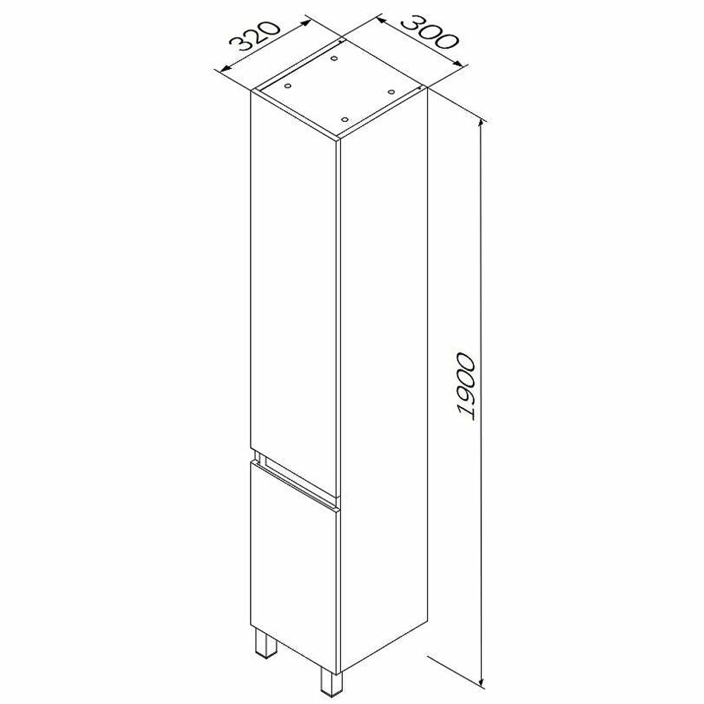 Шкаф пенал AM.PM X-Joy 30 M85ACSR0306WG Белый глянец