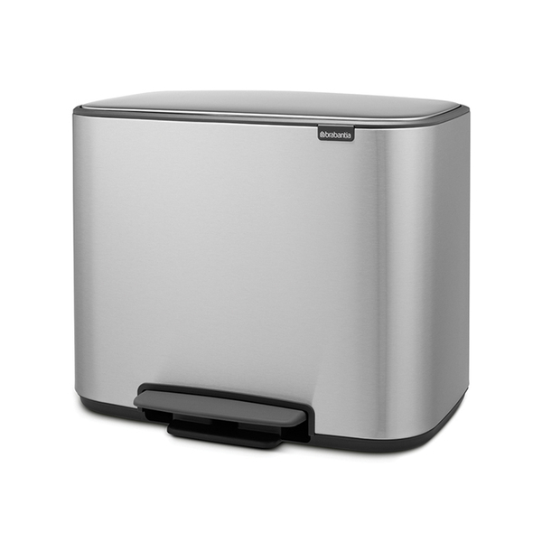 Мусорный бак Bo Pedal Bin 3x11л Brabantia Стальной матовый Fingerprint Proof