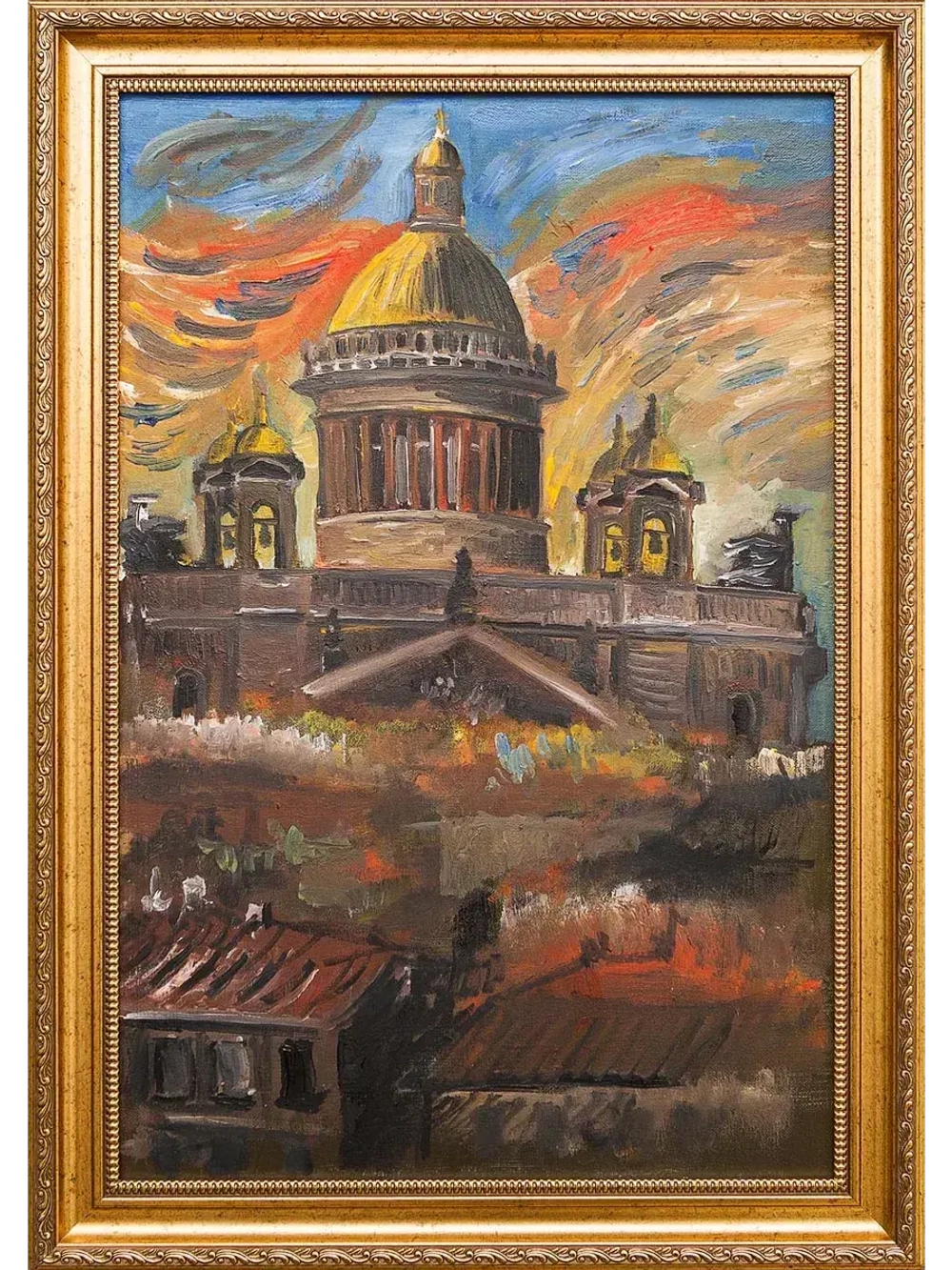 Картина маслом "Исаакий. Крыши" Парм