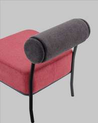 Лаунжж-кресло Roller, тёмно-серое, бордо