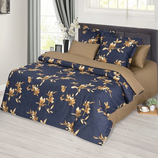 Евро комплект постельного белья Илана сатин