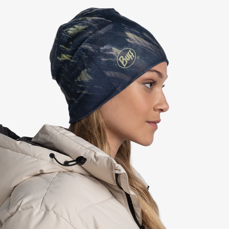 Тонкая теплая спортивная шапка Buff Thermonet Hat Retec Blue Фото 8