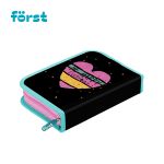 Пенал 1 отделение, 200*140*40 Först "Cool bear", дополнительная откидная секция, полиэстер