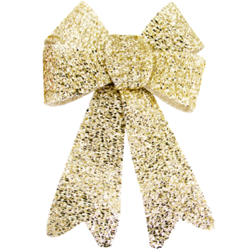Декоративный бант Классический, Золото, с блестками, 16*23 см, 1 шт. в упак.