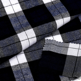 Ткань рубашечная фланель 150 г/м² 80% полиэстер, 20% хлопок шир.150 см  цв.01 черный