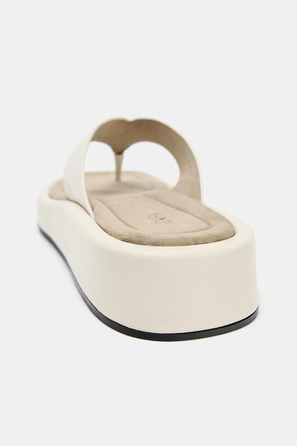 ZARA БОСОНОЖКИ НА ПЛАТФОРМЕ, БЕЛЫЙ