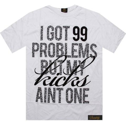 Футболка Sneaktip 99 Problems Cement белая