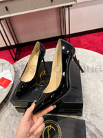 Черные туфли лодочки Louboutin на каблуке