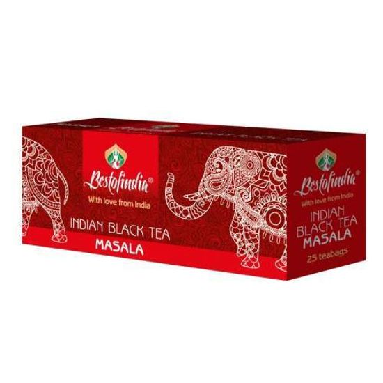 Чай MASALA INDIAN BLACK TEA черный с натуральными специями индийский пакетированный 25х2г Bestofindia 50г