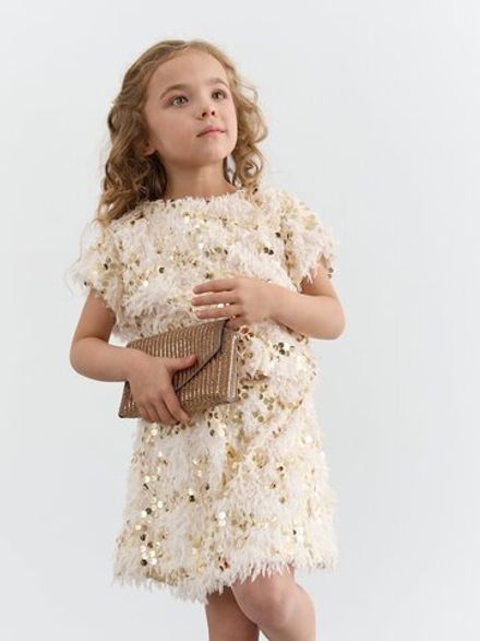 Юбка с перьями "Крем-брюле"