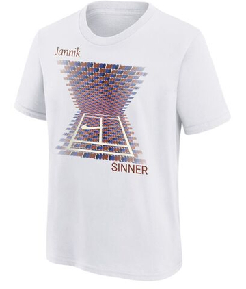 Футболка для мальчика теннисная Nike Boys Court Tennis Jannik Sinner - white