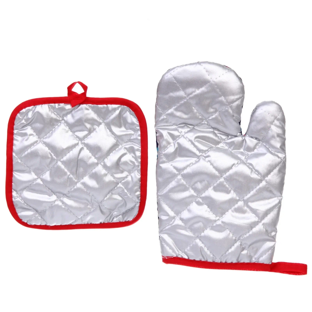 Прихватка в наборе с прихваткой-варежкой «Новогодний хоровод» 25,5*16 см, 17*17 см