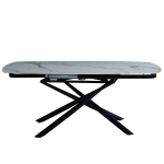 Стол керамический LA ALTA TORNADO Kass gold 120-180*85, каркас черный