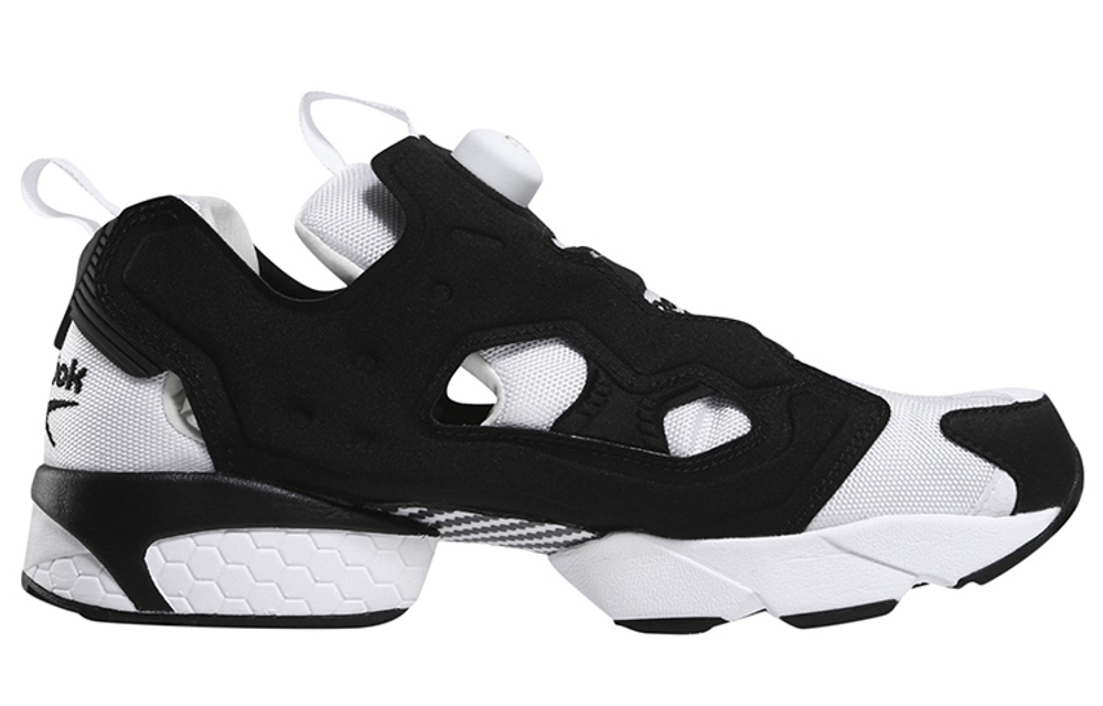 Reebok Instapump Fury OG hollow stitching shock absorption non-slip low-cut sports casual shoes men and women the same black and white