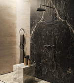 Термостат Gessi Anello, настенный, встраиваемый, на 2 потребителя, цвет Finox Brushed Nickel