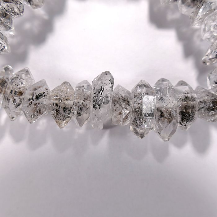 Бусина из кварца Херкимерский алмаз, фигурная, 5x14 - 6x18 мм (природная форма)