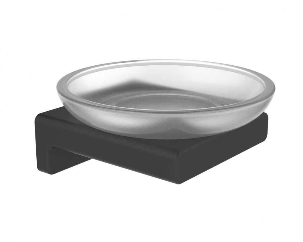 5203-C Мыльница нас., стеклянная (ЧЕРНЫЙ) ViEiR  (40/1шт)