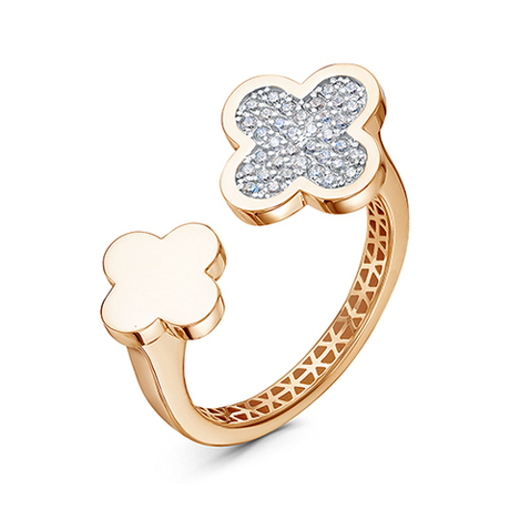 Кольцо из золота с фианитами