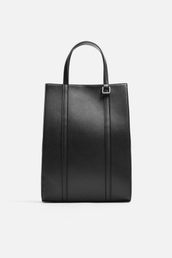 ZARA СУМКА-ШОПЕР, ЧЕРНЫЙ