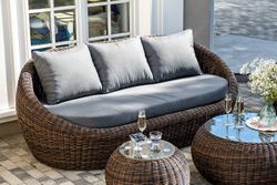 "Барселона" лаунж-зона из искусственного ротанга, цвет коричневый