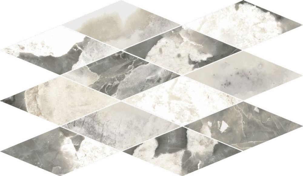 Мозаика Stellaris Dover Light Mosaico Diamond 28x48