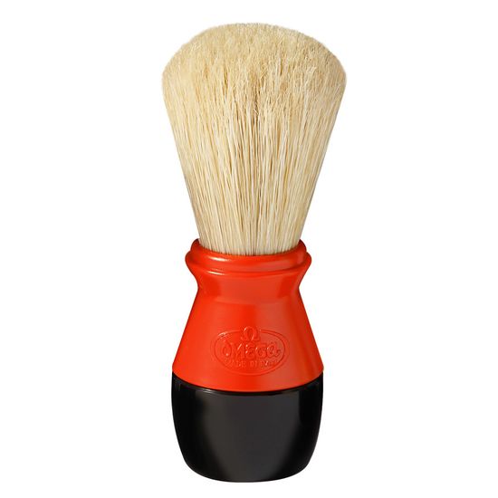 Помазок для бритья Omega, щетина кабана, красный