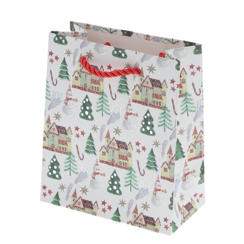 GAEM Пакет подарочный (бумага 210г/м2, блок 12шт), L12 W6 H14 см, 4в.