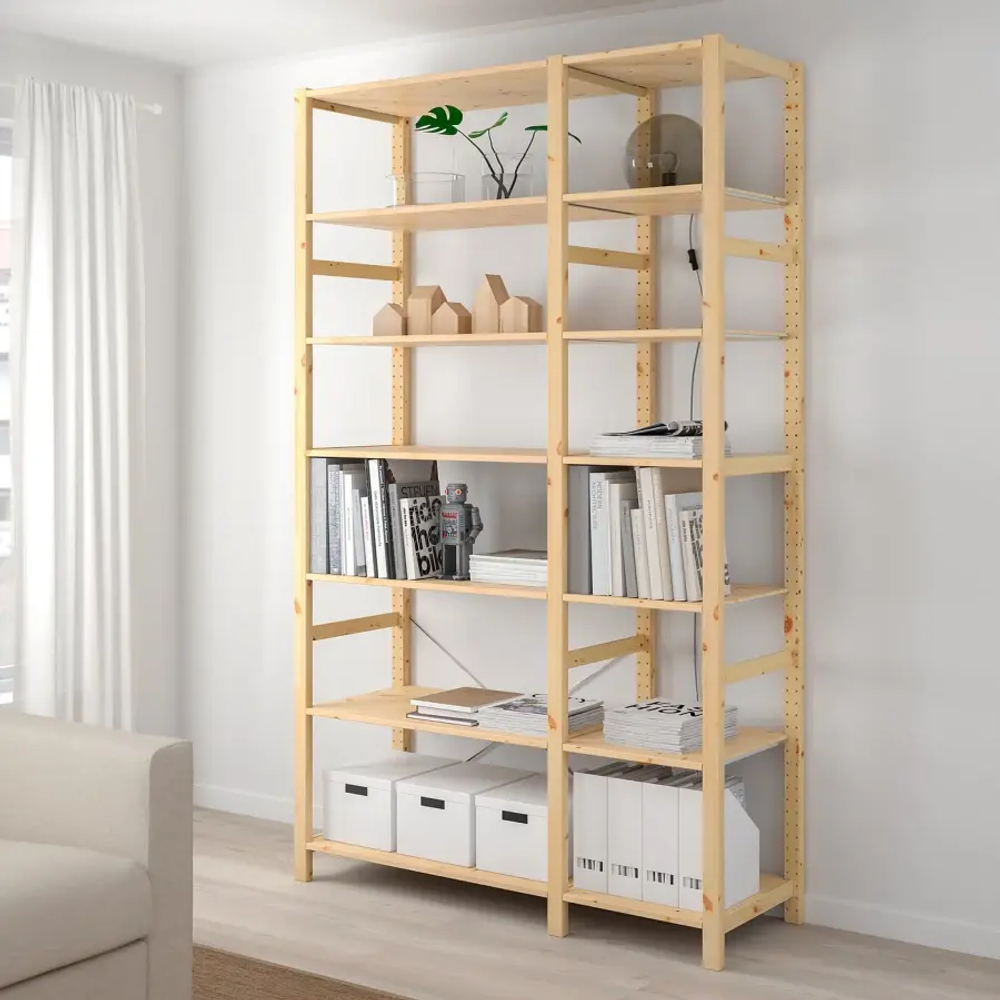 Стеллаж - IKEA IVAR, 134х50х226 см, сосна, ИВАР ИКЕА