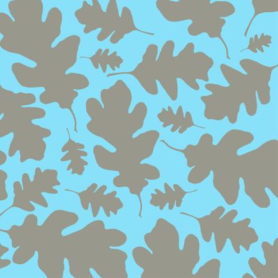 Дубовые листья на голубом