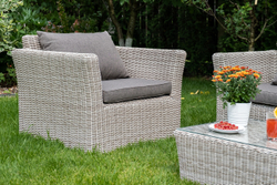 "Капучино Сингл" лаунж-зона из искусственного ротанга, цвет коричневый